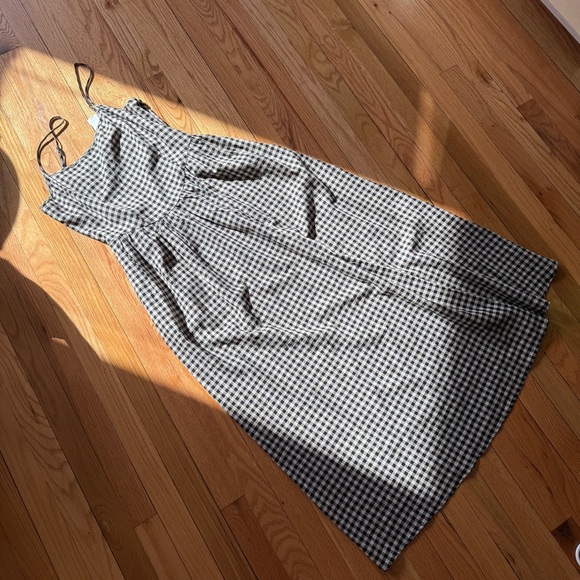 GAP Black and Cream Gingham Dress NWT - Picture 3 of 6